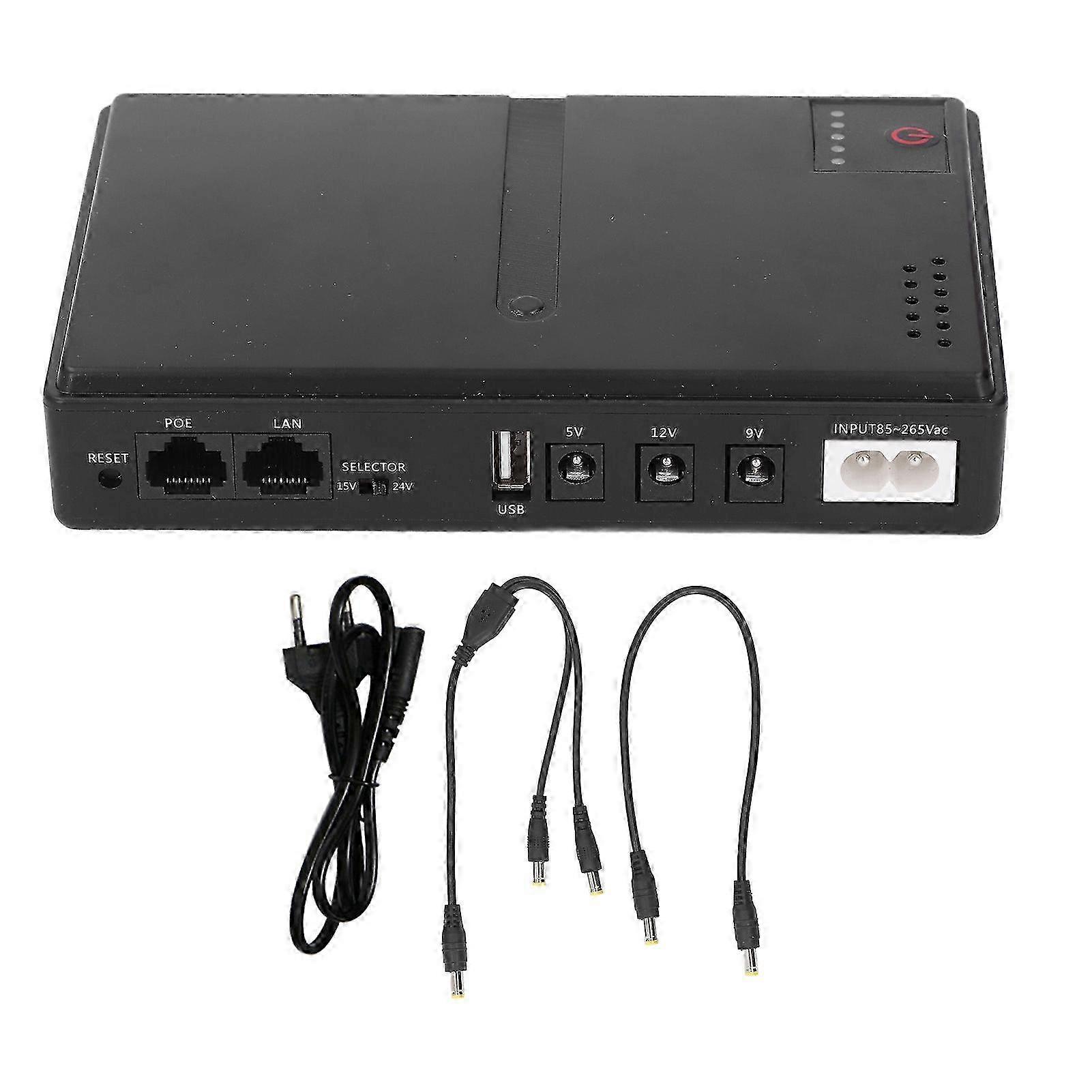 2025 Mini Uninterruptible Power Supply Compact UPS Battery Backup for Home Router Camera 36W 5V 9V 12V 2A DC Output