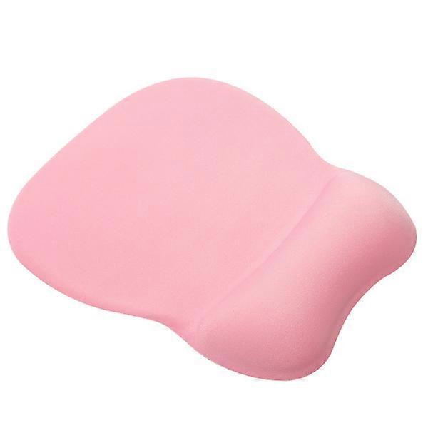 Pink Mouse Pad with Ergonomic Wrist Support, Memory Foam Mousepad