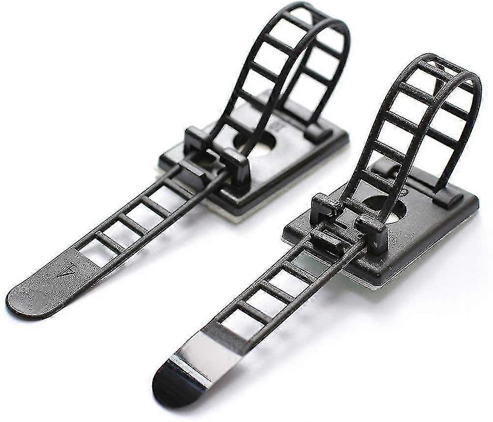100-Pack Adjustable Cable Ties Adhesive Cable Clips