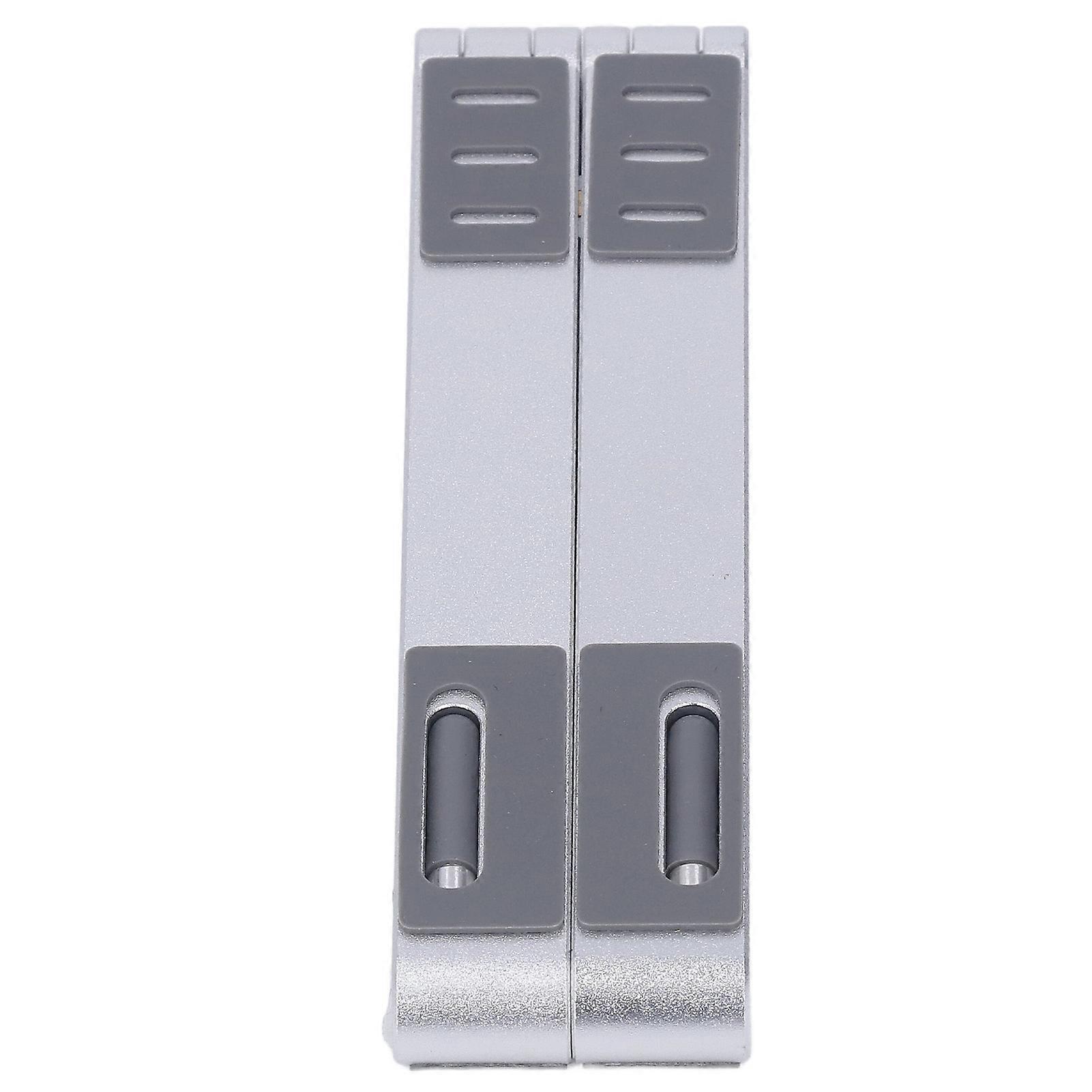 Foldable Aluminum Laptop Stand Silver Multi Height Adjustable