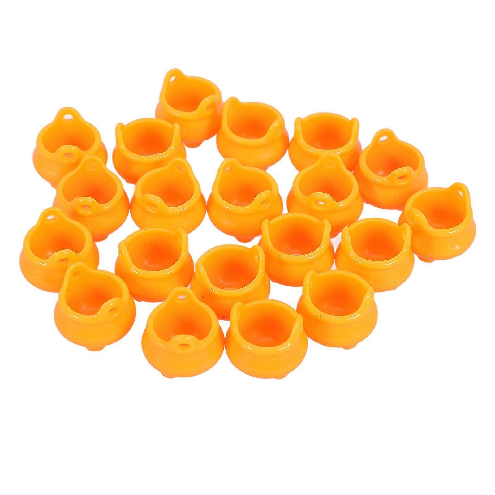 20pcs Miniature Witch Cauldron Mini Cauldron Model Halloween Mini Cauldron Ornament