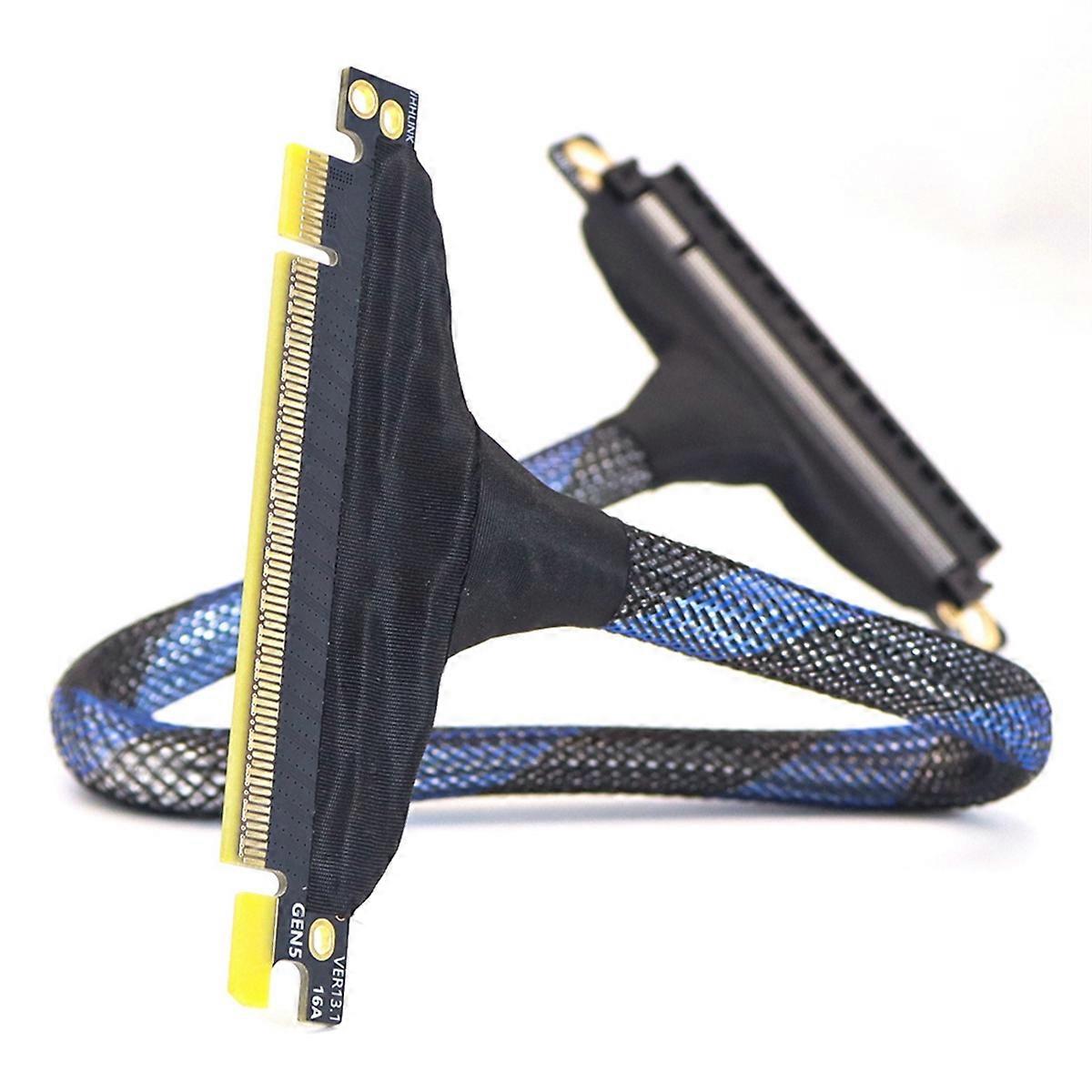 PCIe 5.0 X16 Extension Cable PCI-E Gen5 High Speed Lossless Cable GPU Extension Cable for RTX5090 Graphics Card 40cm
