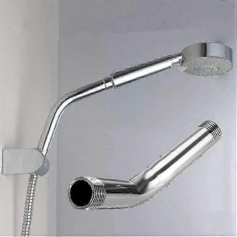 Cabeça de chuveiro de aço inoxidável de montagem na parede com encanamento de extensão