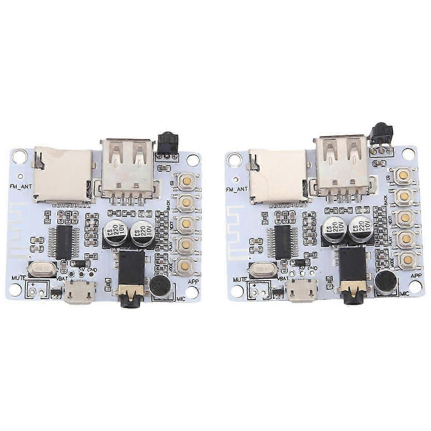 2Pcs Bluetooth Audio Receiver Module Wireless Module Car Lossless Speaker Amplifier Modified Bluetooth 4.1 Board Module