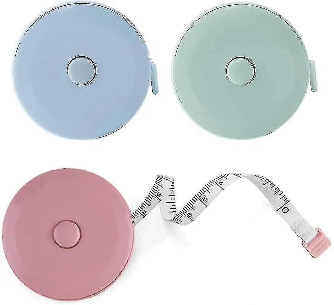 3 Pieces Sewing Tape Measure, 2m Sewing Tape Measure Retractable Soft Tape