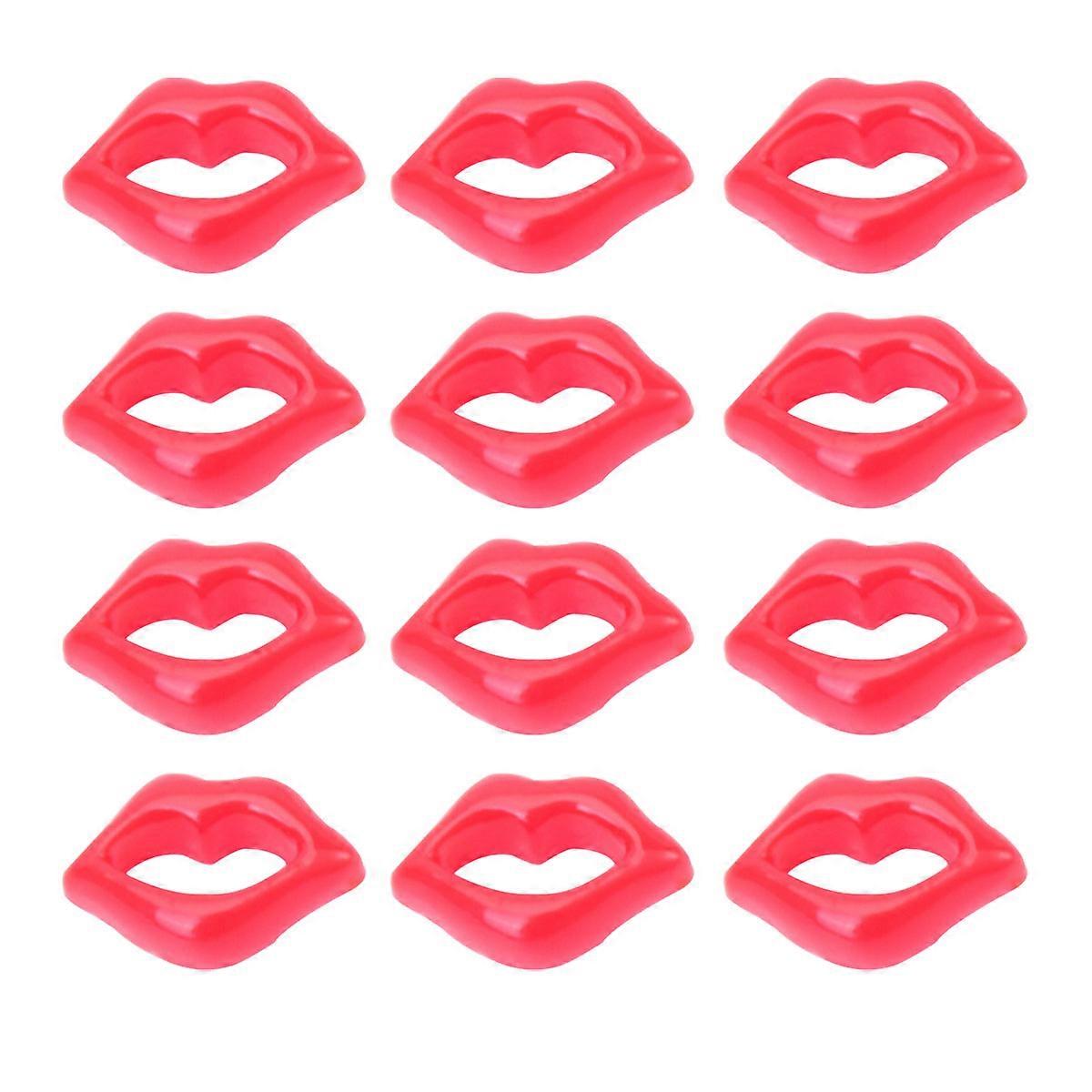 DIY Clothes Accessory Red Lips Decor for Phone Case Sticker 50Pcs