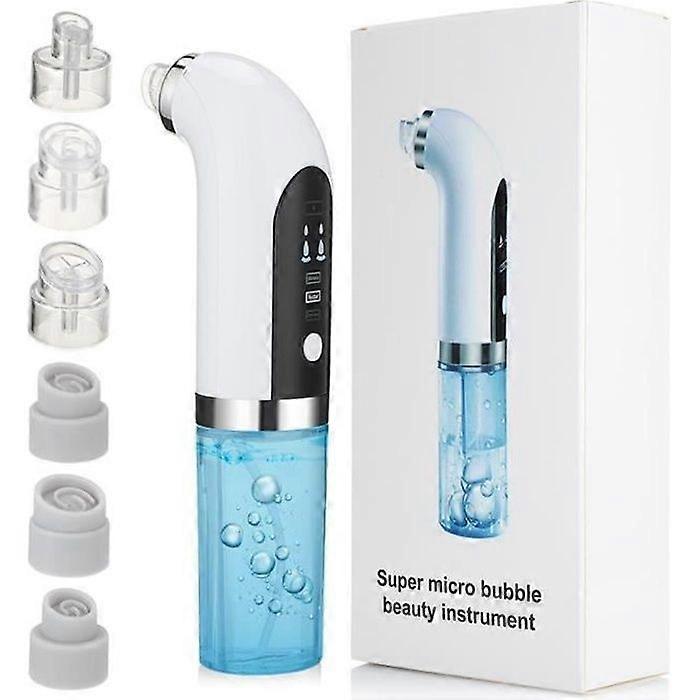 Blackhead Vacuum - Hydrodermabrasion - USB Rechargeable - 65KPA - 20 min Battery Life - White ABS