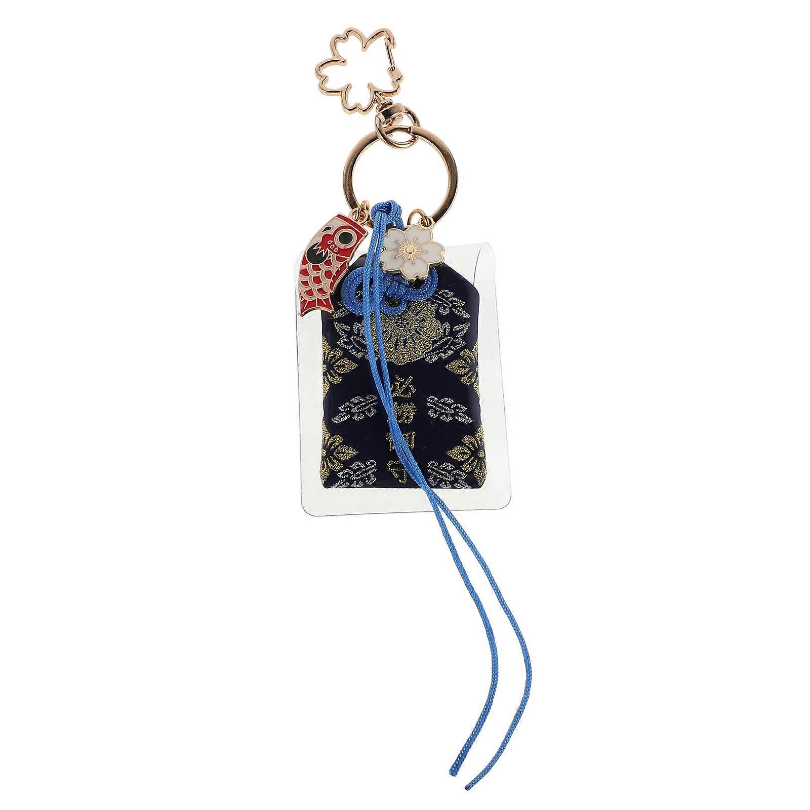 Carp Japanese Keychain Luck Charm Key Ring for Decoration 4Pcs Bundle