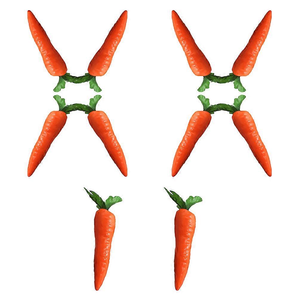 Realistic Hu Luo Carrot Decorations for Decor 10Pcs Foam