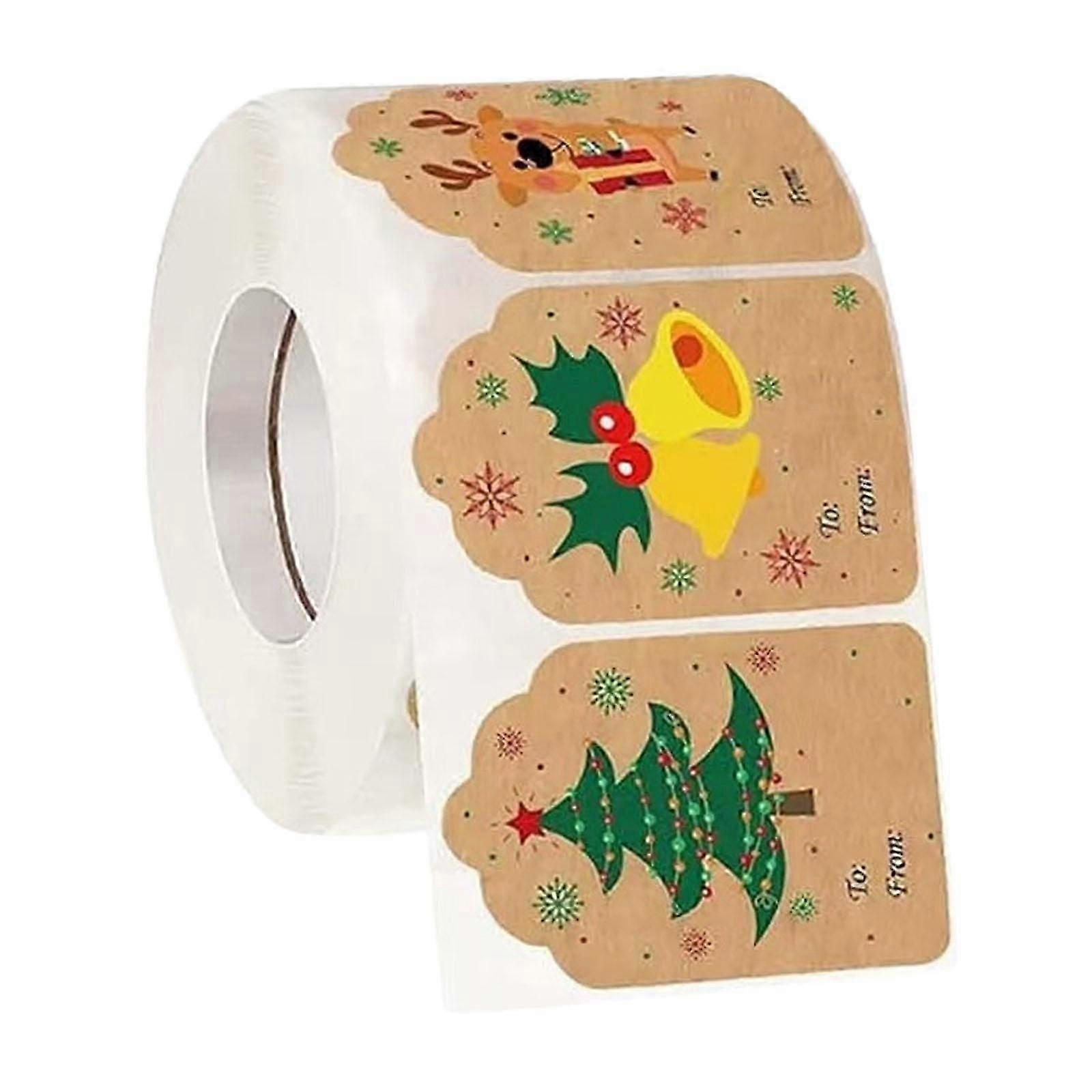 500 Pieces Christmas Stickers Name Stickers for Birthday Holiday Party Favor Style A