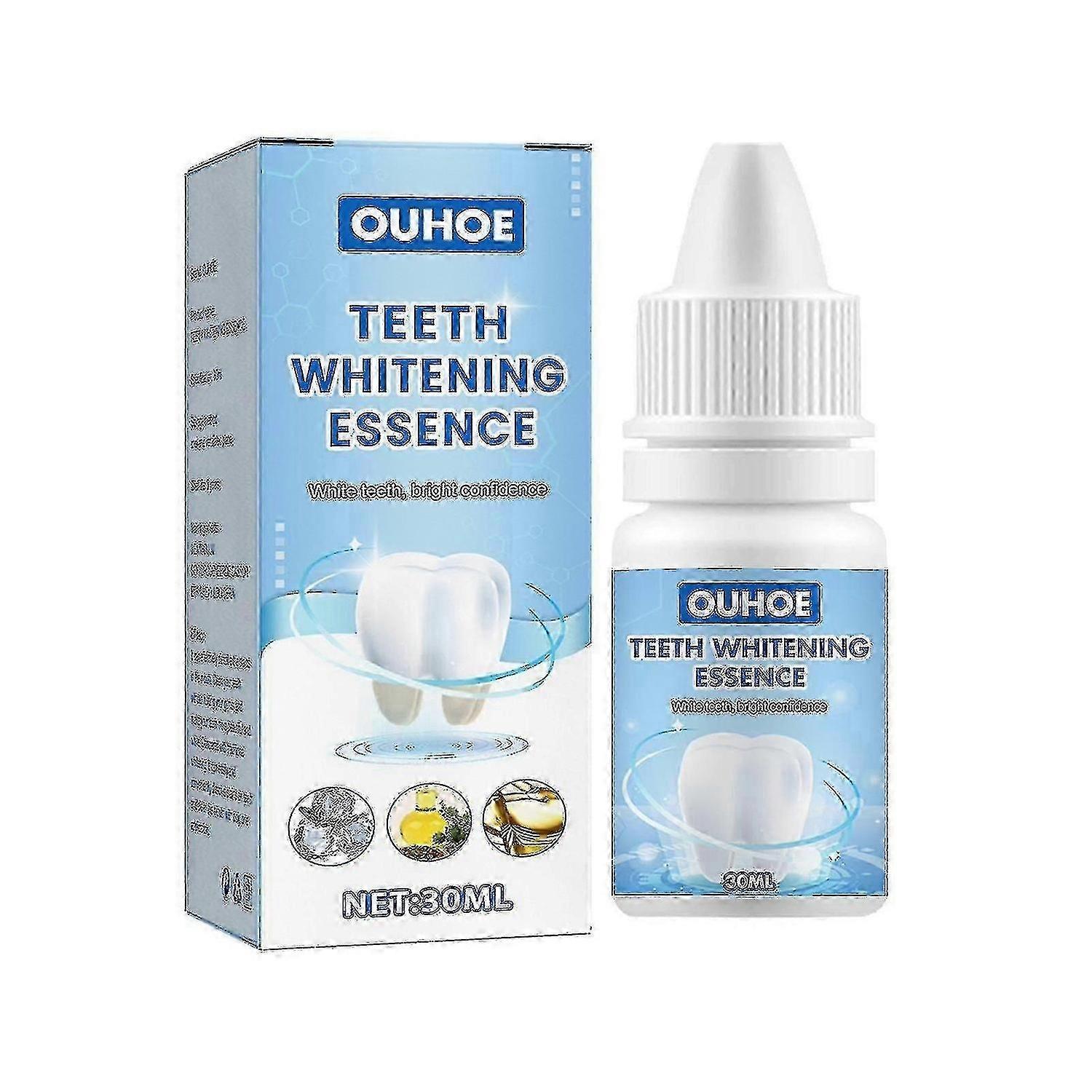 OUHOE Essence de blanchiment des dents Soins de nettoyage des dents Enlève la plaque dentaire Taches de fumée Mauvaise haleine Oral~A