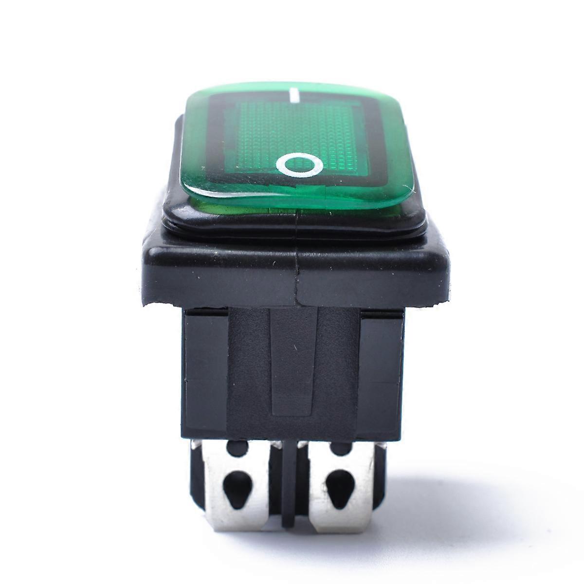 4 Pin Waterproof Rocker Toggle Switch for Boat with Green LED Light