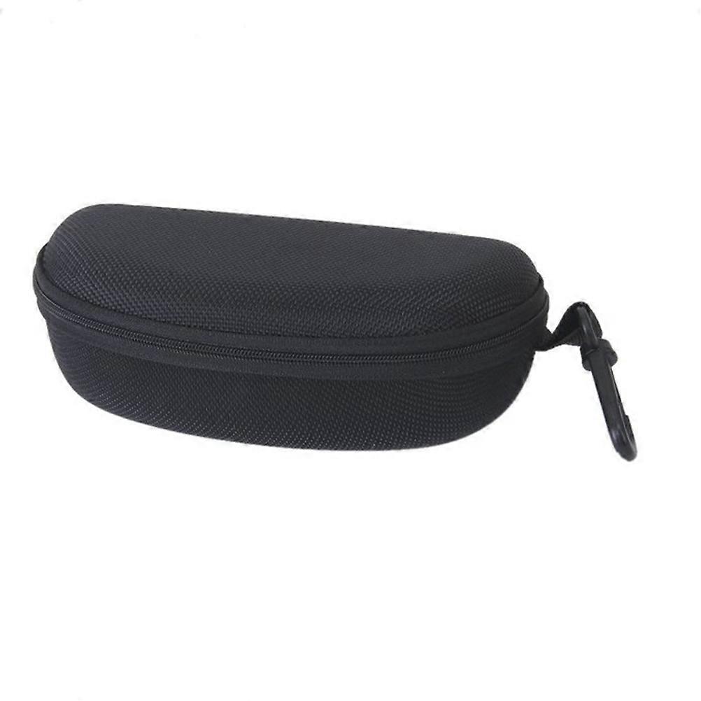 Eyeglasses Box Zipper Protective Hard Case with Hook Black
