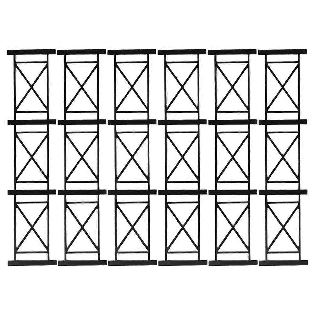 Miniature Fence for Dollhouse Model Building with Easy Assembly 18Pcs