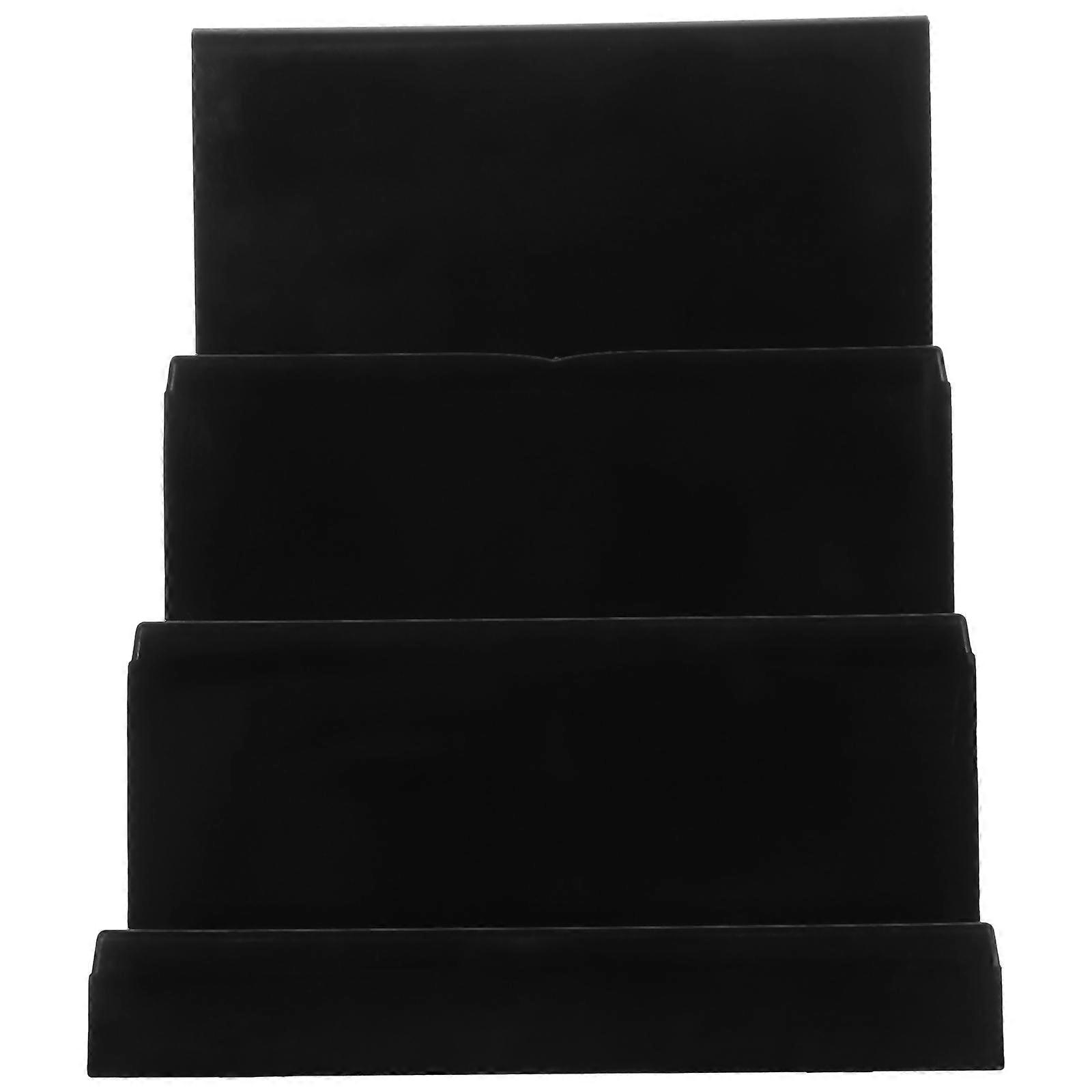 Black Acrylic Stand for Wallet Display Multi-Tier Organizer 2Pcs