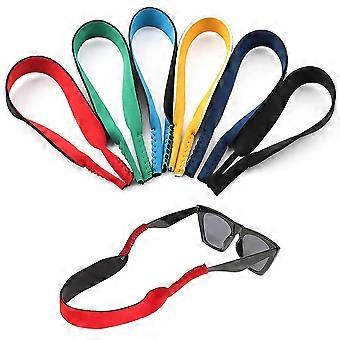 6 Pack Neoprene Elastic Cord Retainer Strap Band for Sports Eyeglass and Sunglass, Eyewear Holder Strap Glasses Head Band