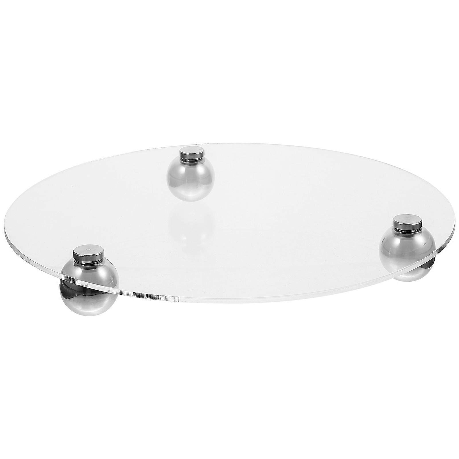 Acrylic Tray Metal Circle Feet for Storage Use 5Pcs Desktop Storage Organizer