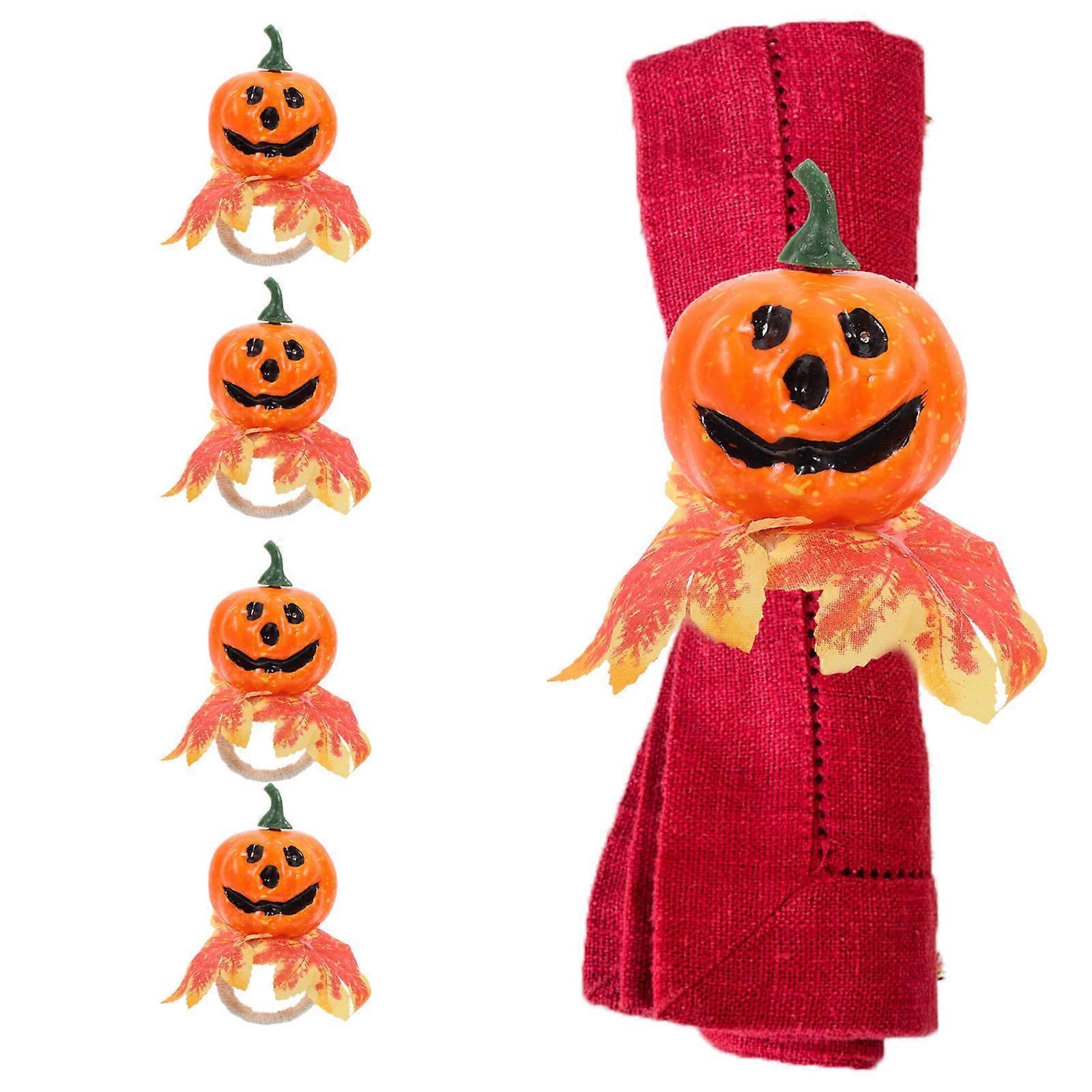 Pumpkin Napkin Ring Fall Napkin Ring Holders for 12Pcs Rustic Table Decoration