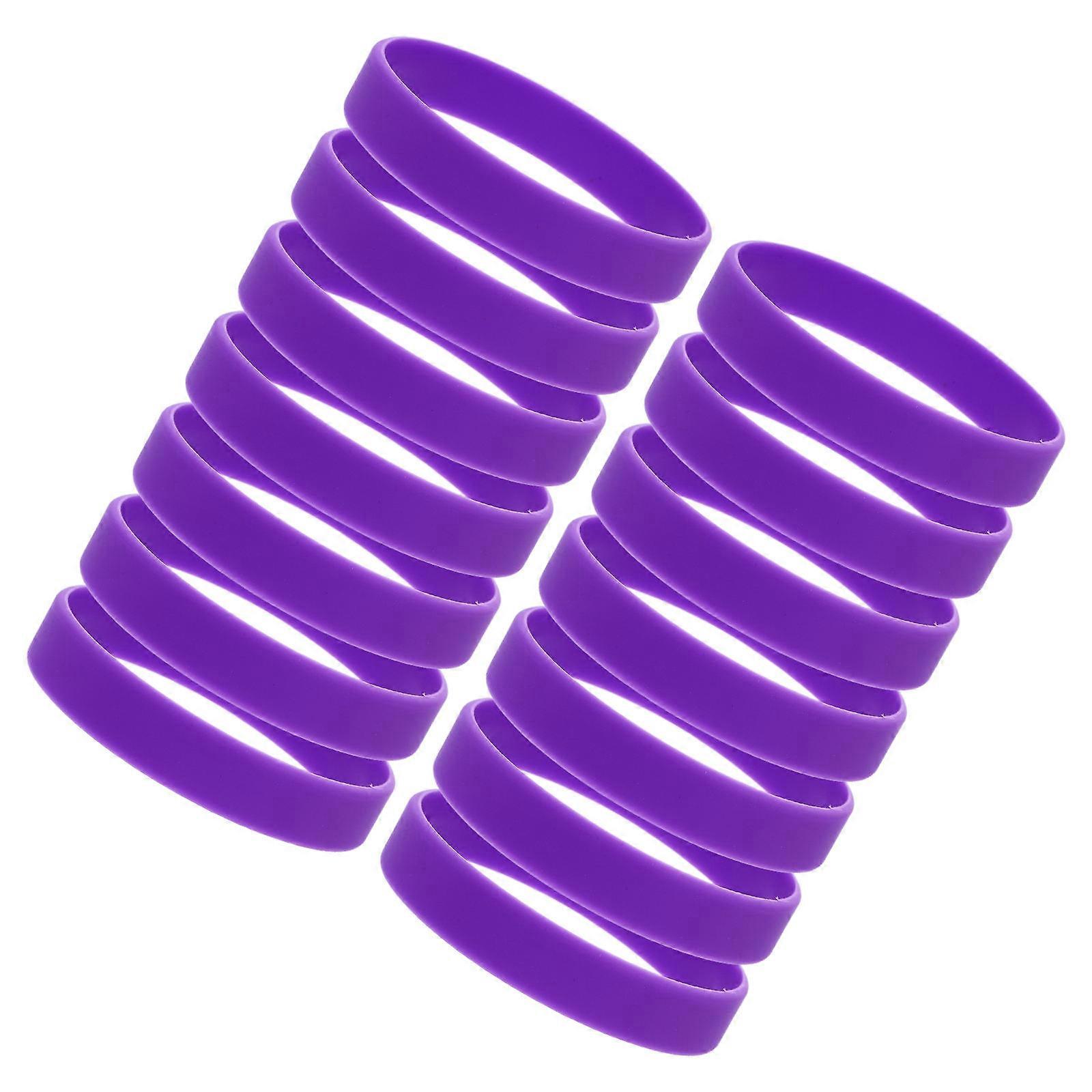 Stretchable Silicone Bracelets Bulk Bracelets for Decoration 50Pcs Unisex