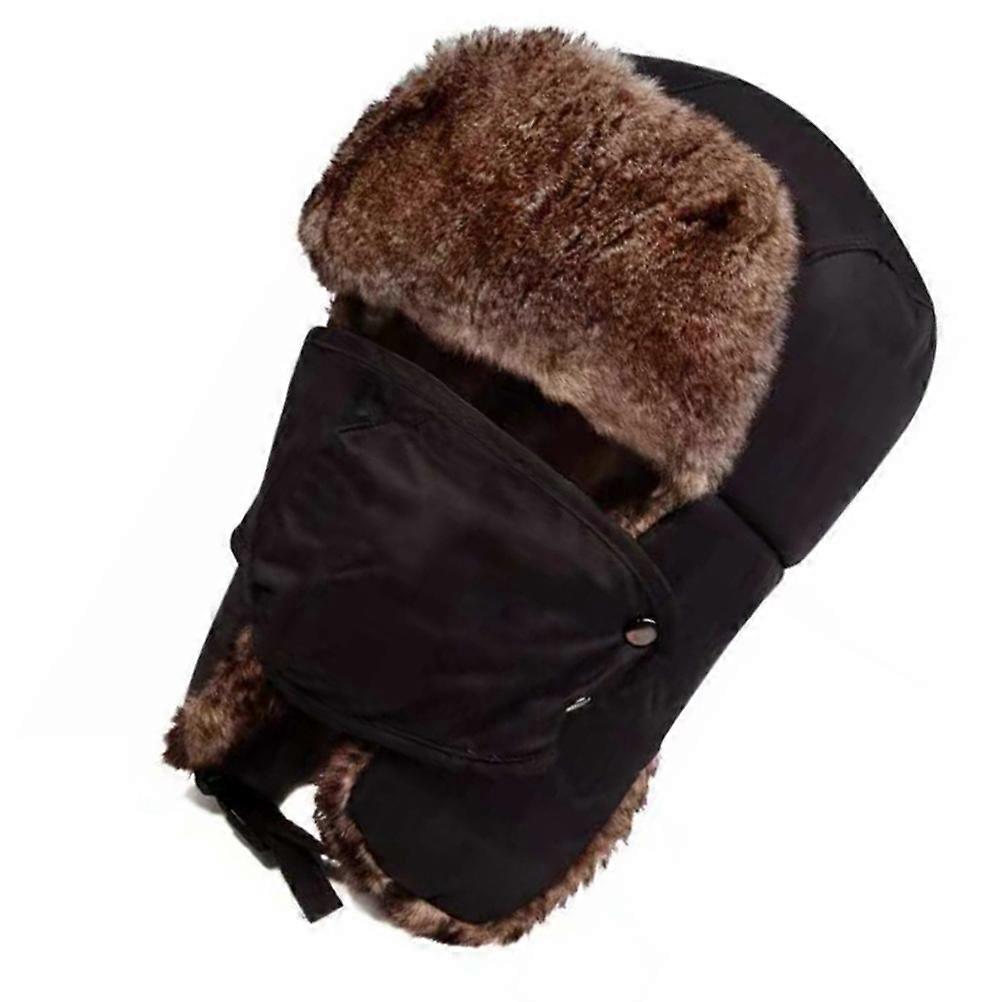 Ear Flap Ski Hat Winter Balaclava Hat for Keep Warm Black