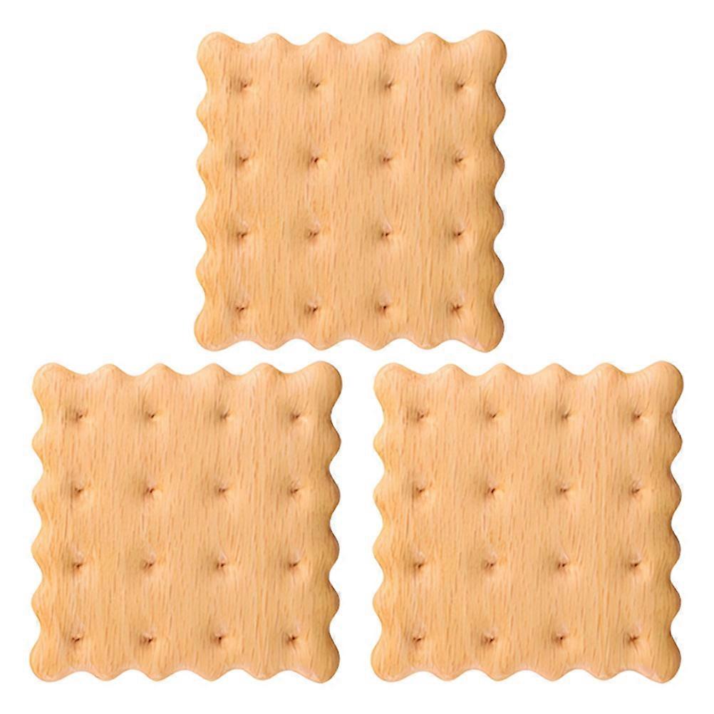 Coasters For Drinks 9 Pcs Wooden Cookie Shaped Coasters Home Office Tea House Assorted Color Heat Insulation