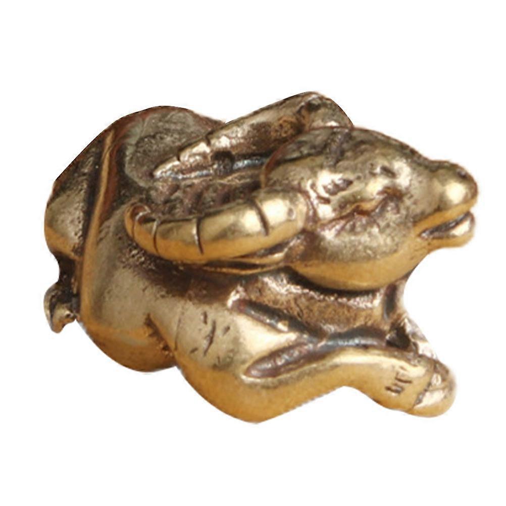 Brass Paperweight Tabletop Decor Cattle Shape for Piece