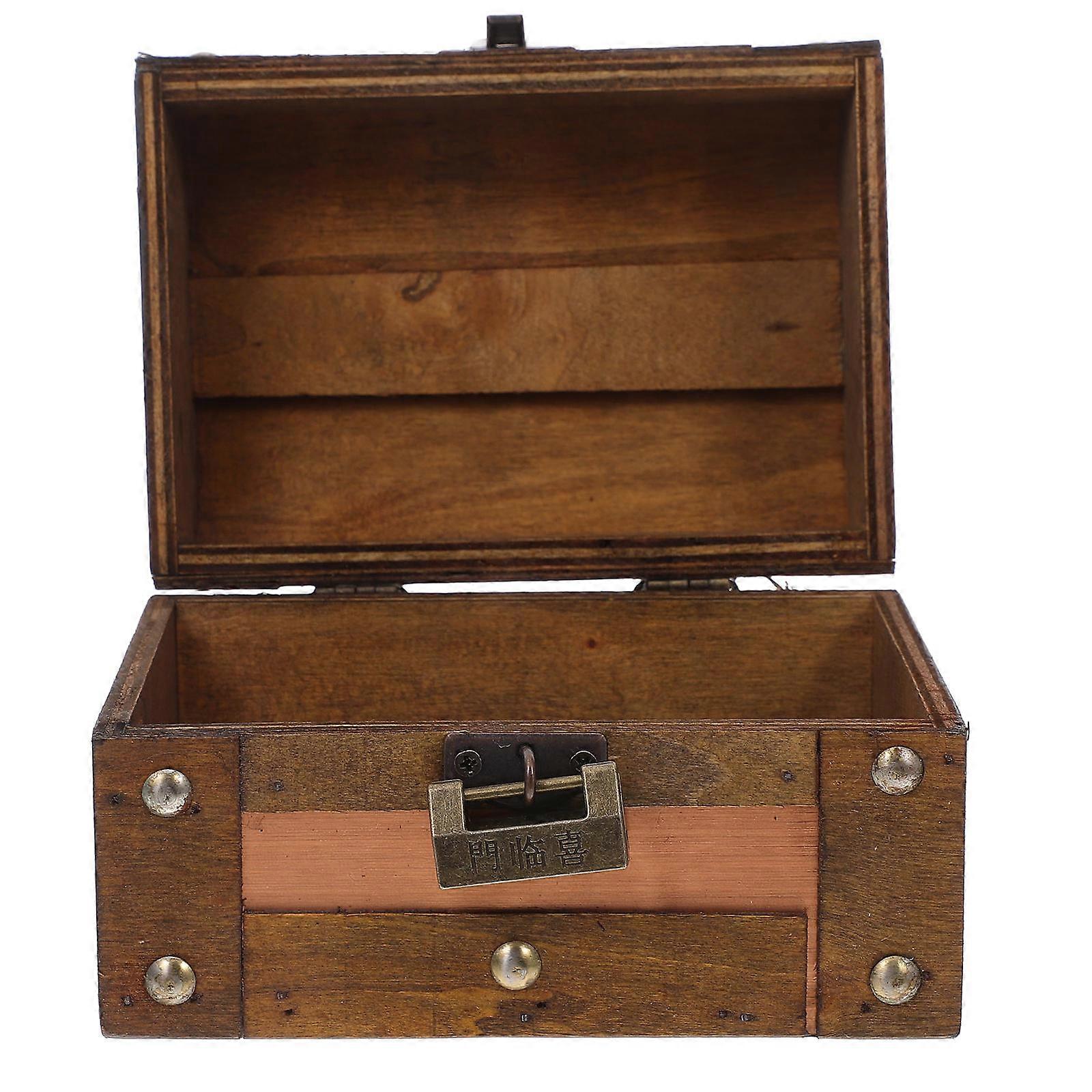 Multi Color Wooden Jewelry Box for Decorative Storage 2Pcs with Lock