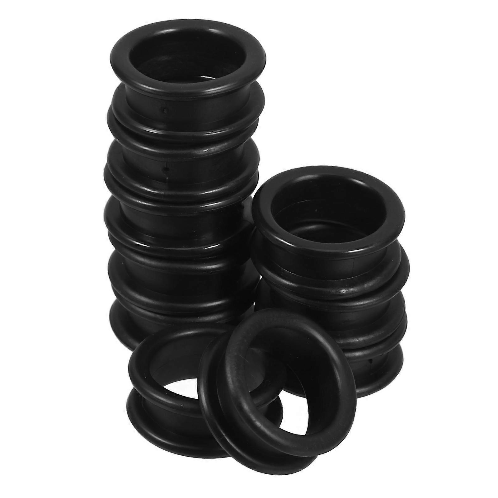 Silicone Scissors Finger Rings for Grooming Scissors 10Pcs Black Set