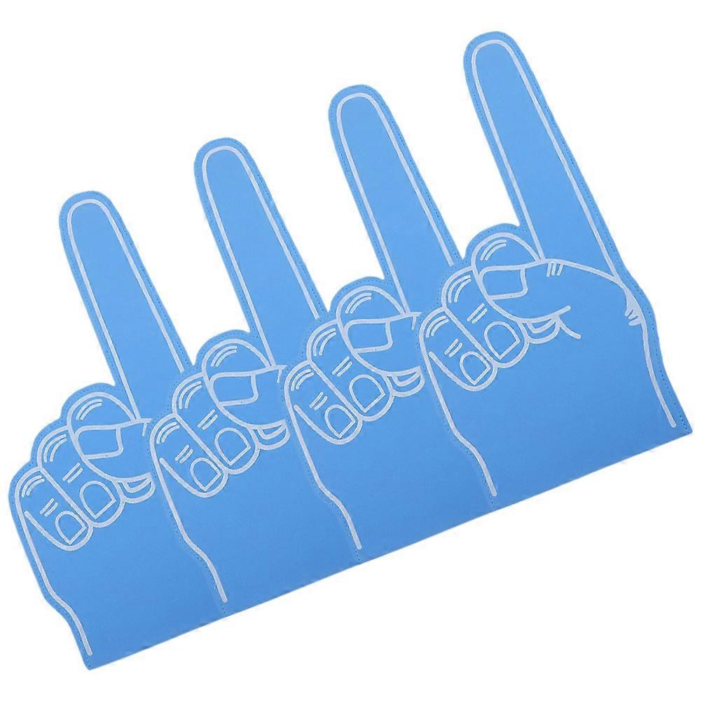 Cheer Blue Eva Foam Finger Clappers for Cheering 4Pcs Team Spirit Props