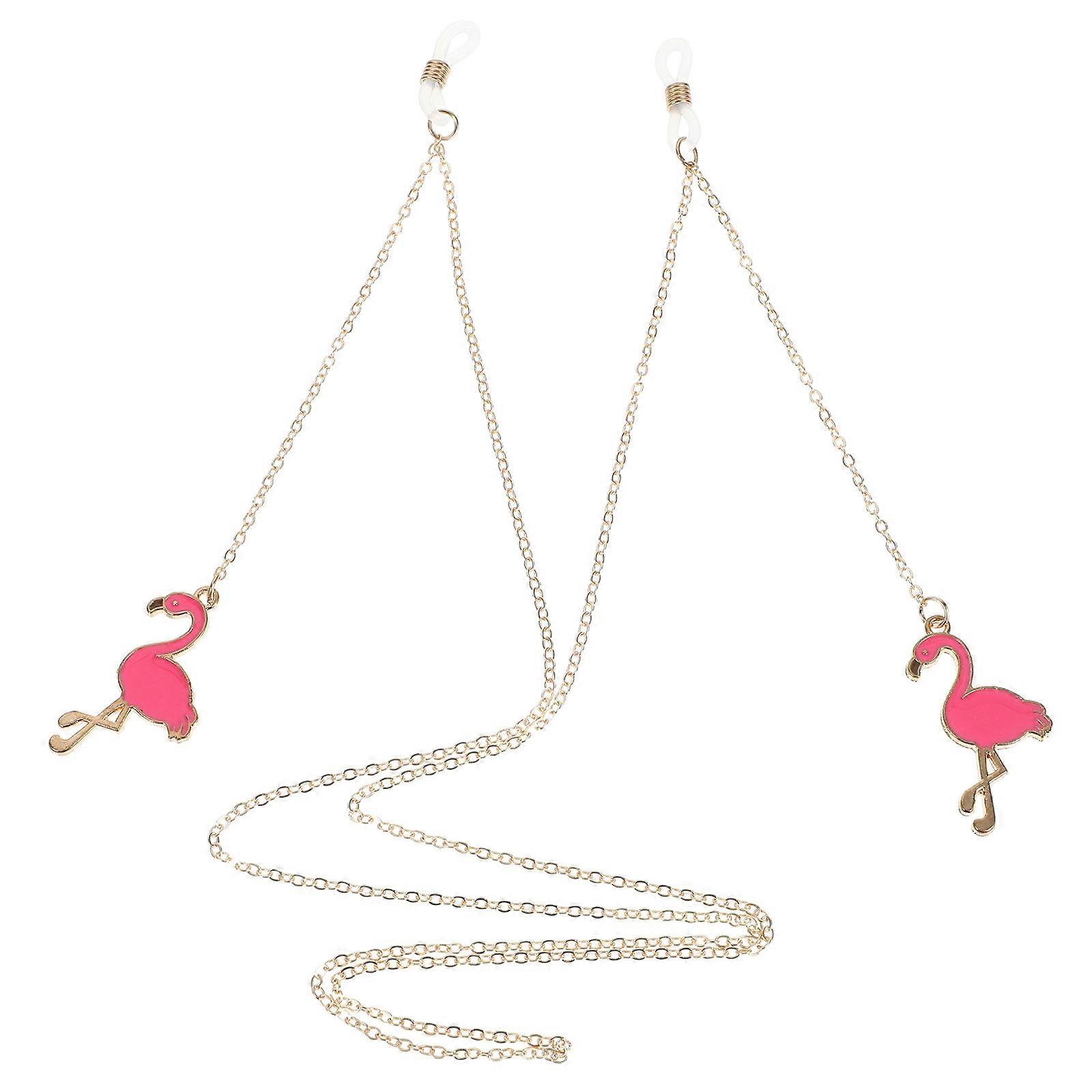 Decorative Prop Glasses Chain for Use 3Pcs Flamingo Anti-Drop Style Chains