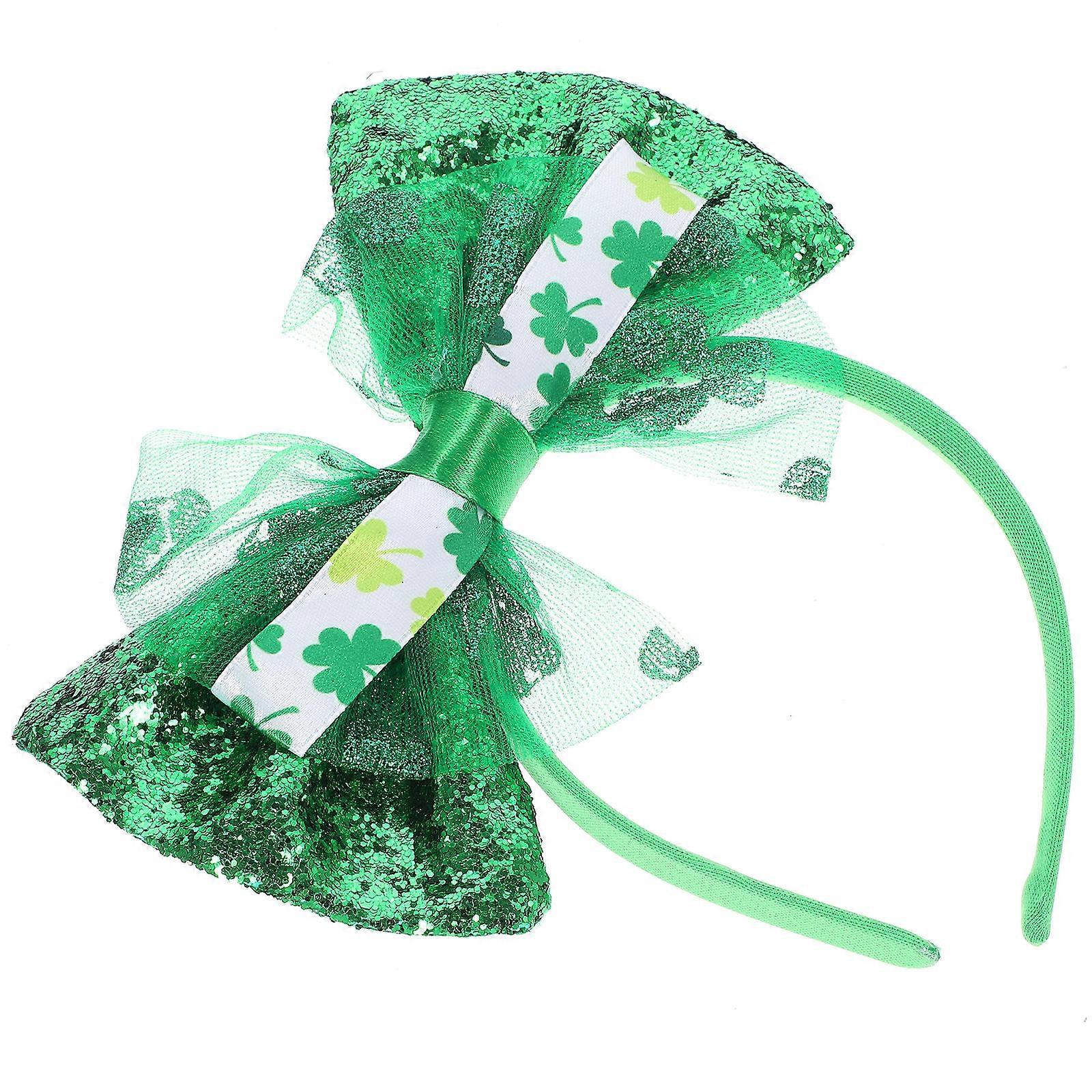 Party Headband for St Patrick Day Bowknot Shamrock 5Pcs Green Accessory