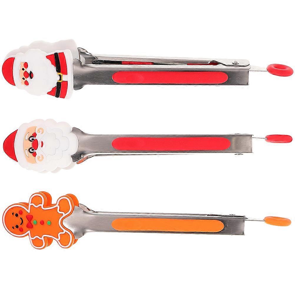 Christmas Tongs Multi-Function Food Tongs for Grilling 15 Pieces