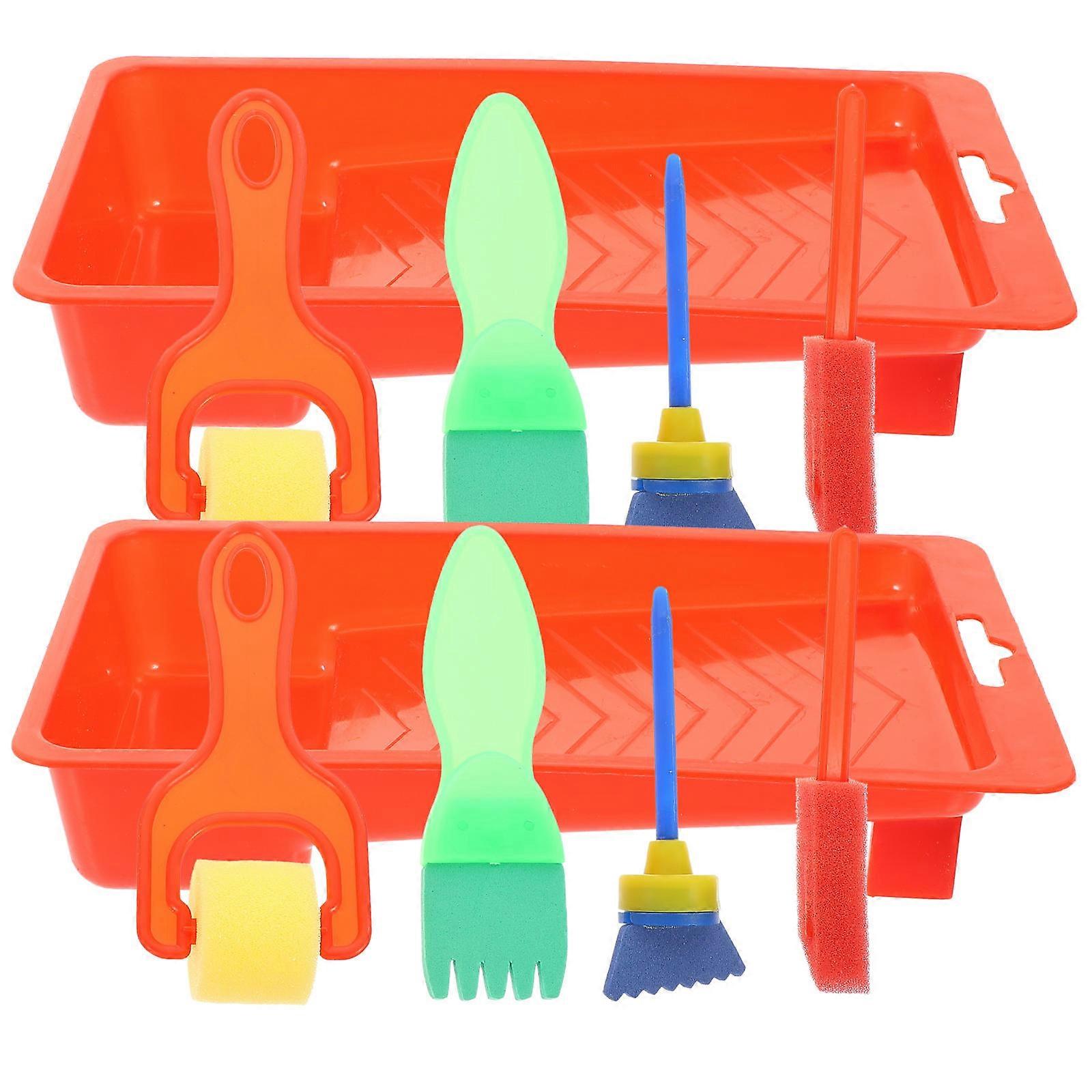 8 Sets Of Painting Sponge Rollers Ideal For Kids To Explore Acrylic Painting And Watercolor Painting At Home