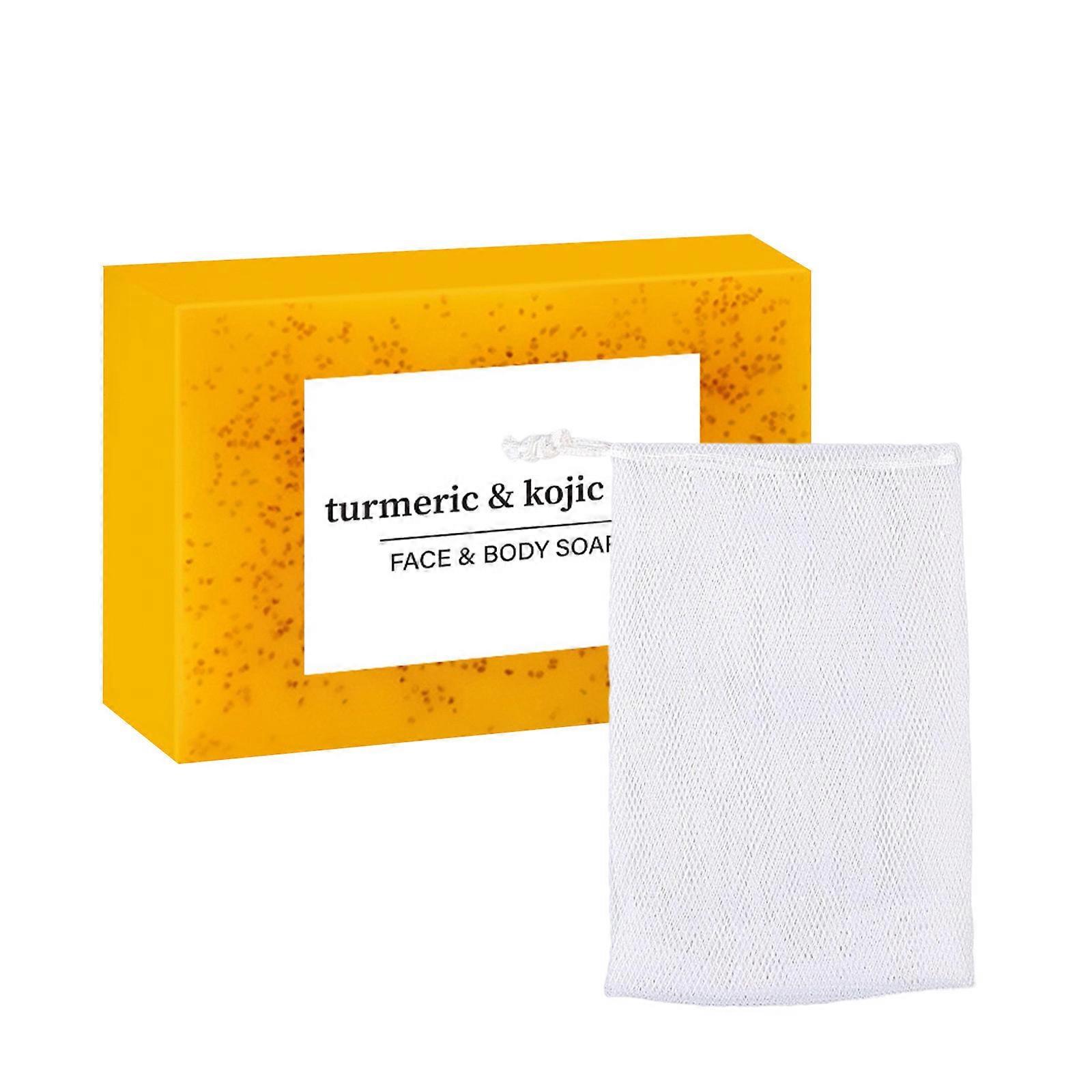 Turmeric Granular Soap Lemon Kojic Acid Soap Ginger Handmade Soap Bath Cleansing Soap 1