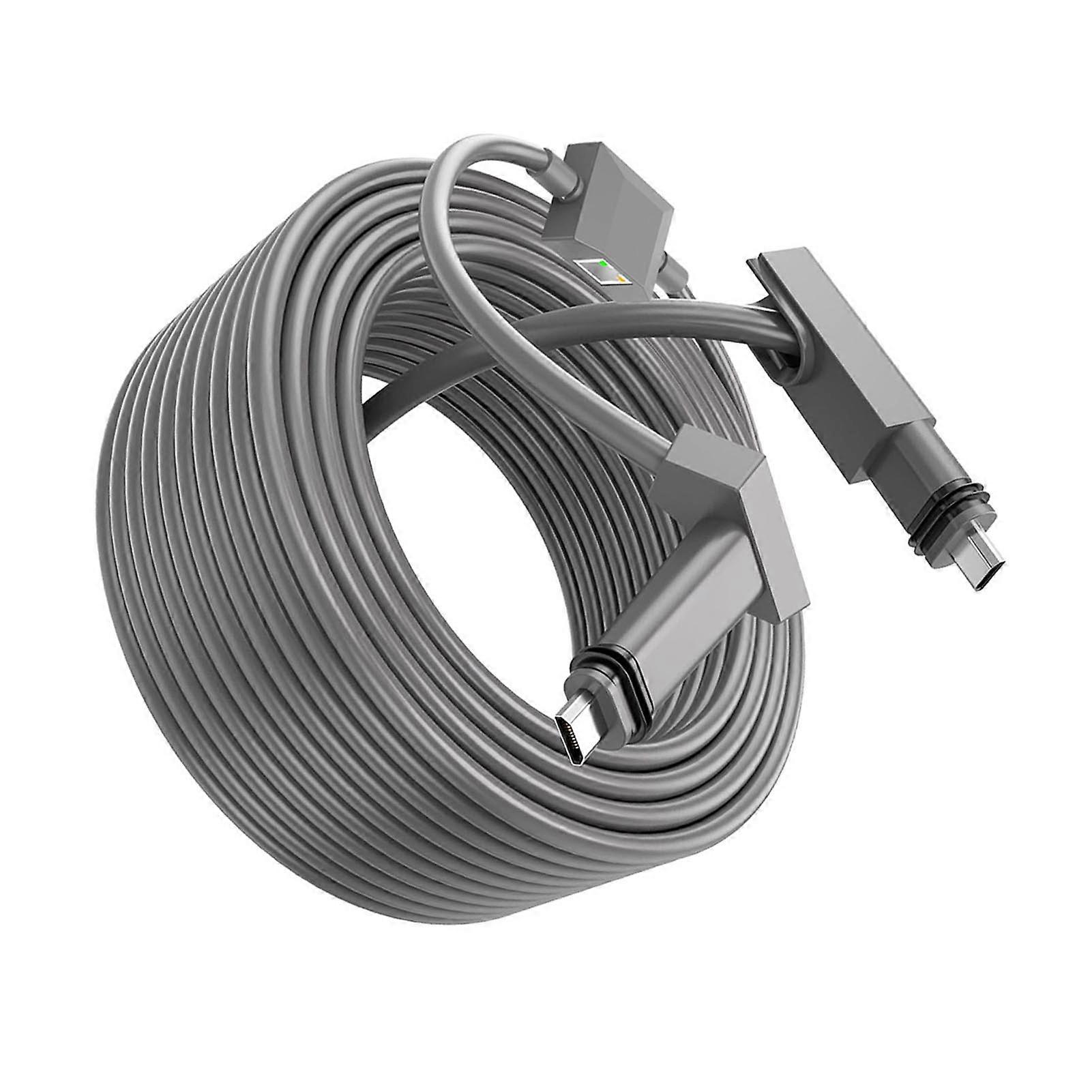 Rectangular Satellite Replacement Cable 10ft + 3ft Ethernet Adapter IP68