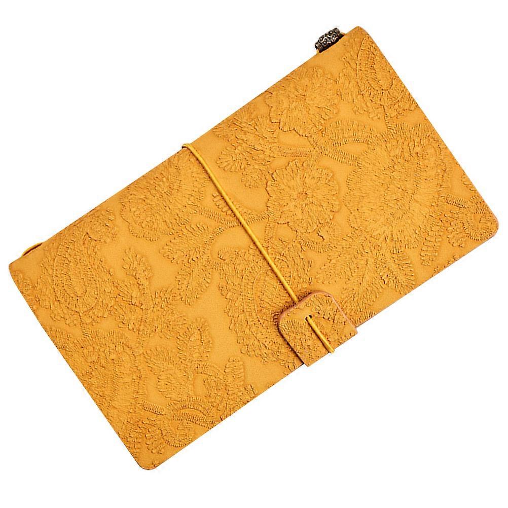 Students Diary Notebook for Writing Use 2Pcs Retro Style Embossment Notebook