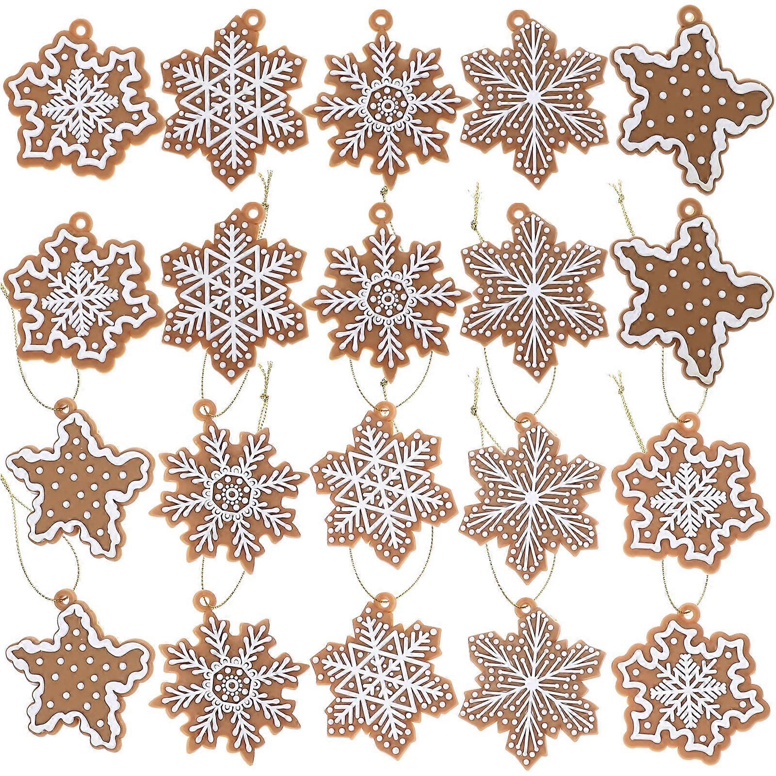Xmas Tree Ornaments Hanging Snowflake Decorations with 60Pcs Assorted Color PVC