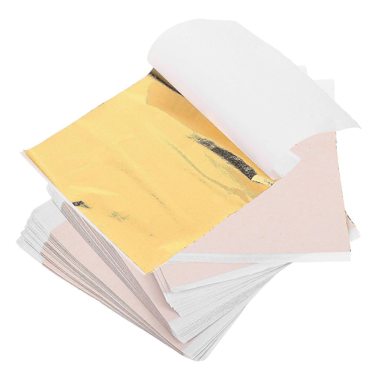 Imitation Gold Foil Sheets 300Pcs for Unique DIY Projects Shiny Finish Furnishings 9.50X8.50X0.10CM