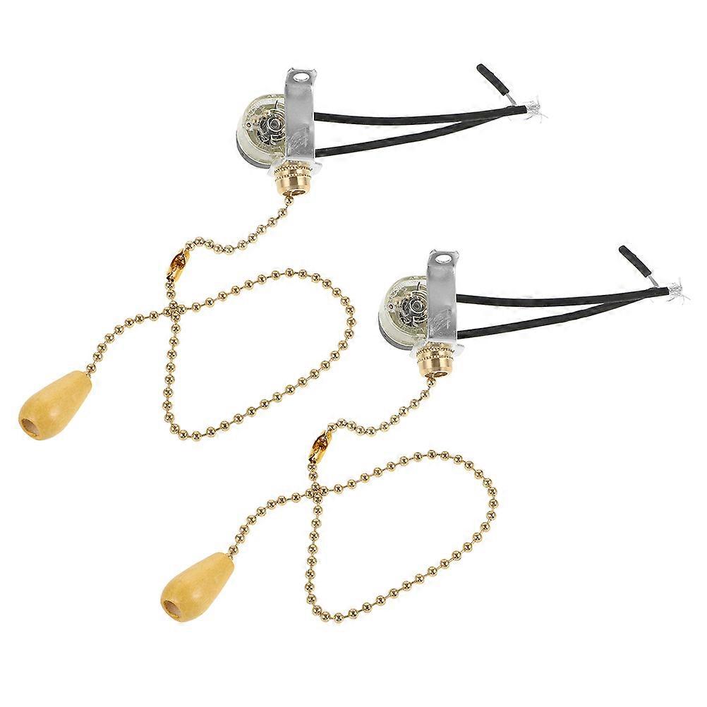 Cabinet Light Replacement Iron Ceiling Fan Pull Chain Switch Modern Design Home Use Assorted Color 34.00X10.00X1.50CM Diy Installation 2Pcs