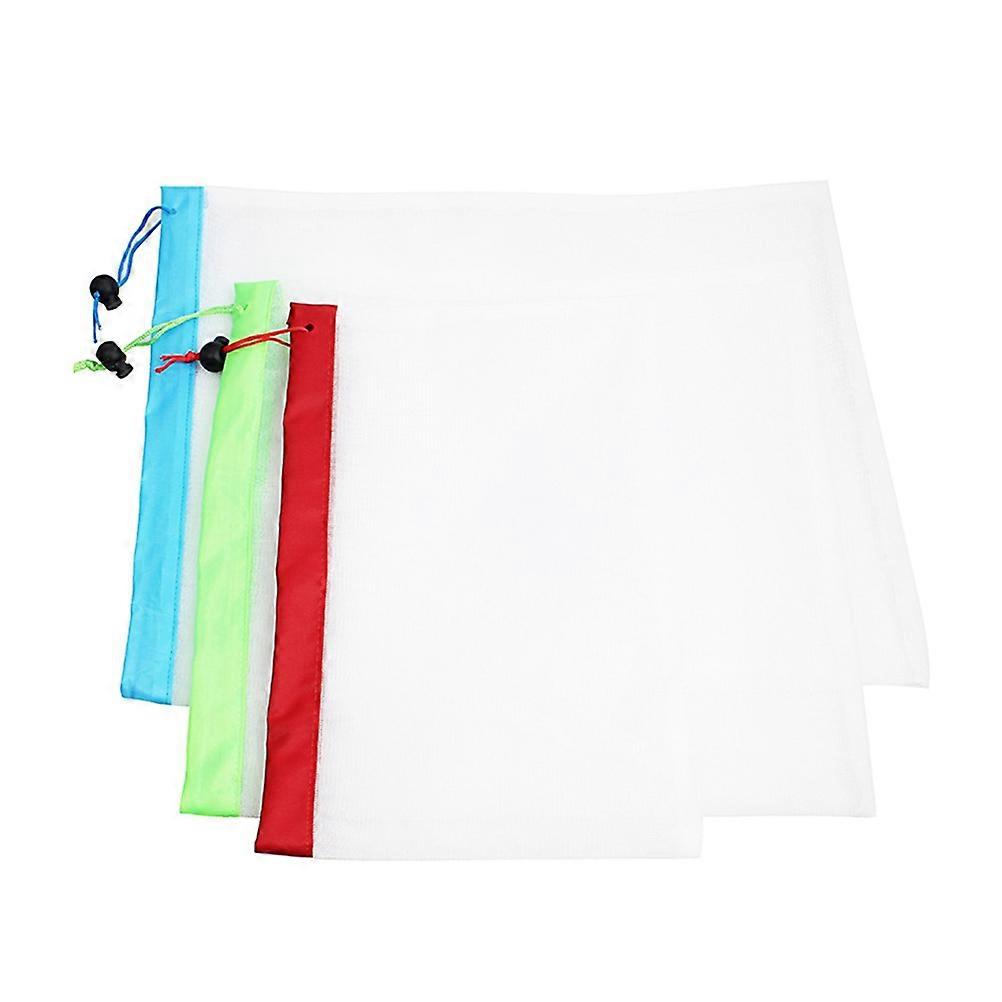 Fruit Storage Mesh Bags Portable Drawstring Bags for Shopping 9 Pieces