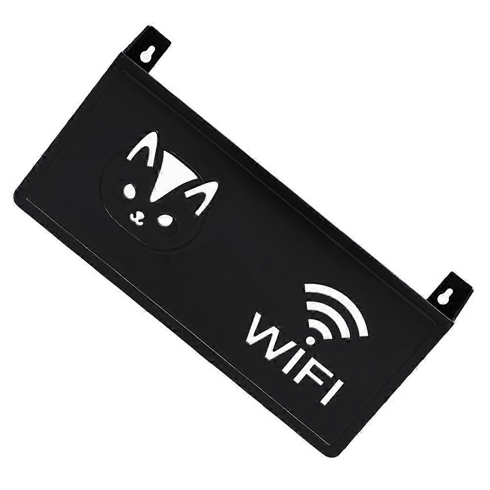 Wall-Mounted Router Holder Rectangular Plastic Design For Electronic Devices Ventilation Device Organization 11.4×5.8×2.4in 1Pack