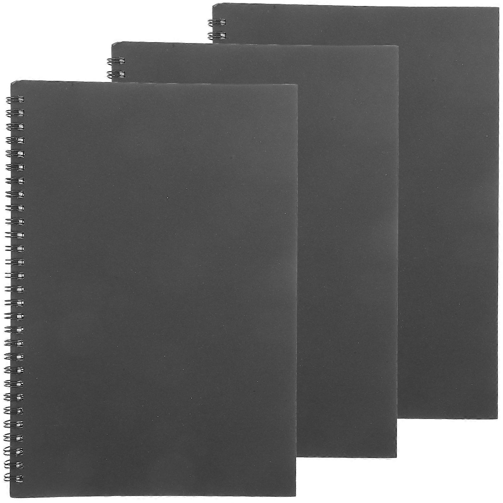 Spiral Notebook Notebook for Daily Use 6Pcs Black Smooth Writing Memo Notebooks