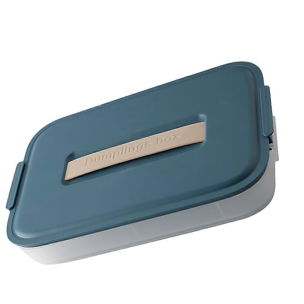 Crisper Dumpling Storage Box for Storing Things Plastic Blue Tray