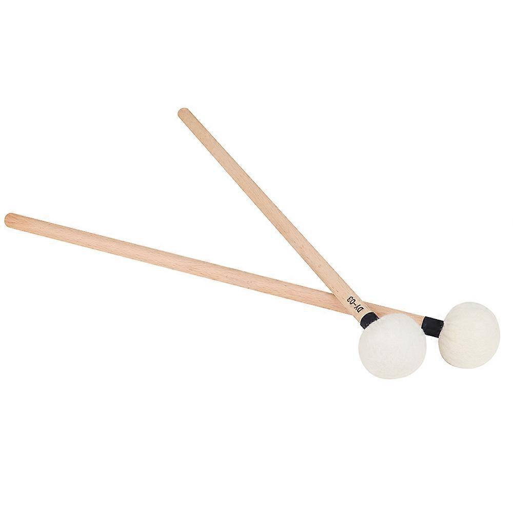 Drum Mallets Felt Drumstick Accessory for Percussion Instrument 2Pcs