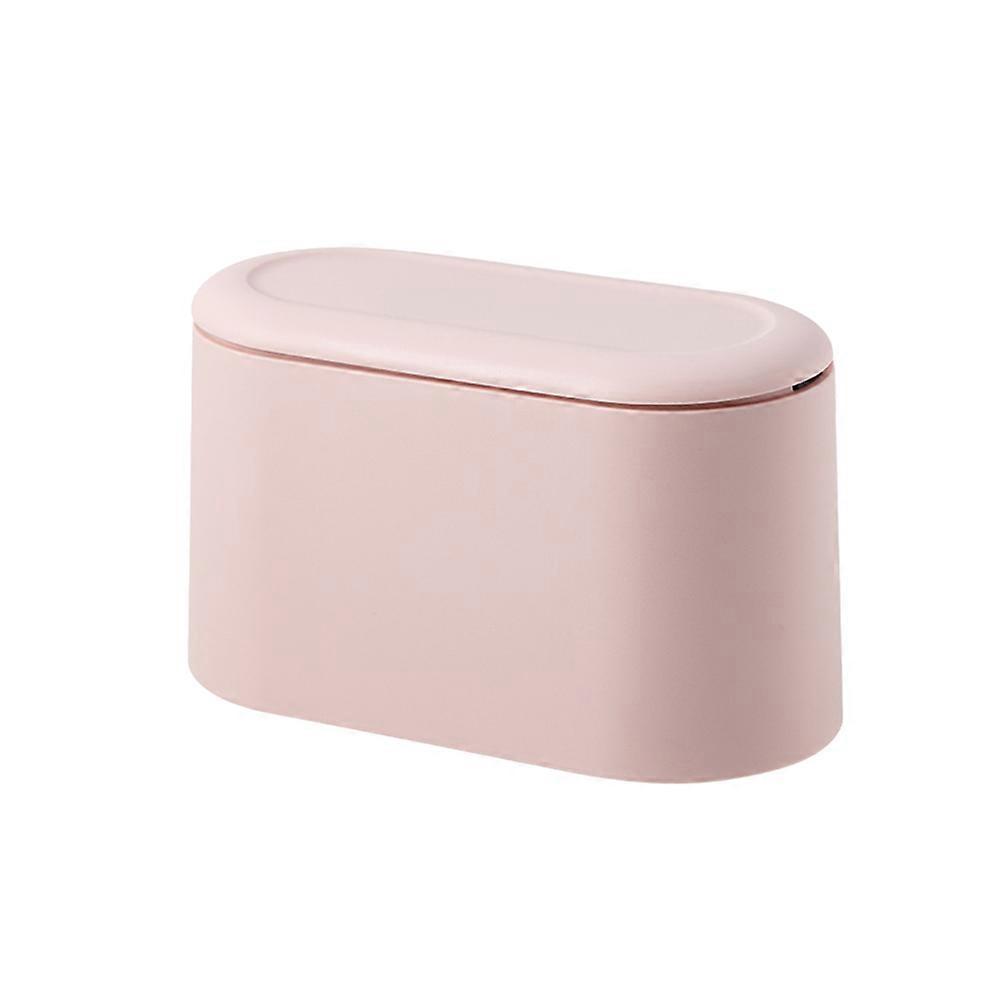 Garbage Can Desktop Simplicity Mini Trash Can for 3Pcs Press Pink