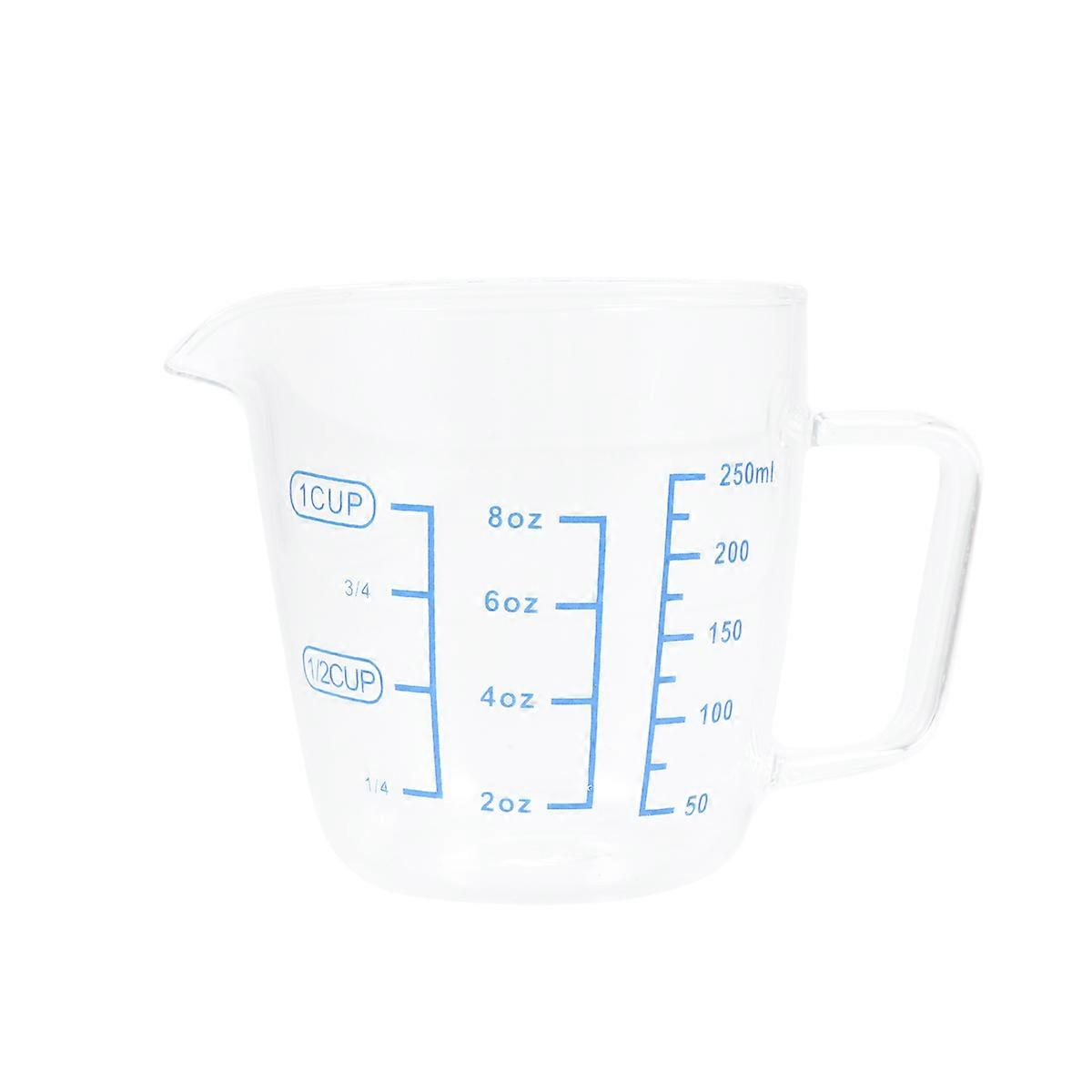 Kitchen Measuring Cup for Baking Use 3Pcs Heat-Resistant Glass Cups