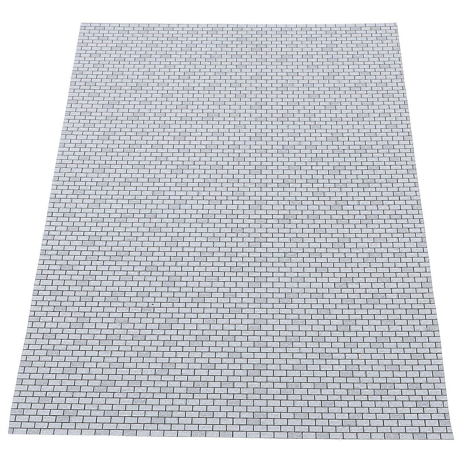 Miniature Simulation Brick Model for DIY Exterior Walls 2Pcs Grey ABS Bricks