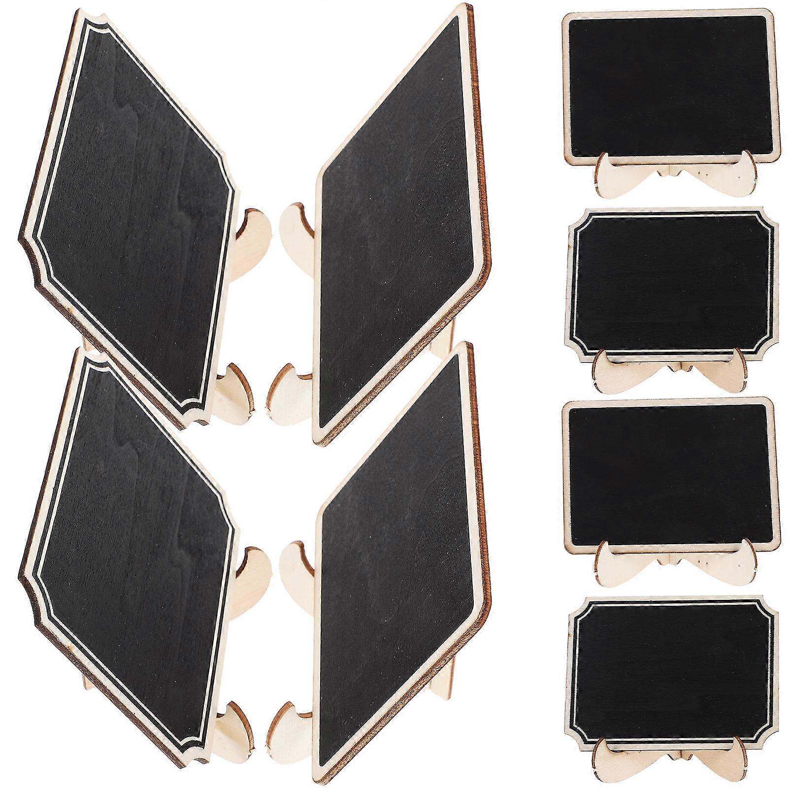 40Pcs Small Blackboard Message Boards for Writing Use Wooden Boards