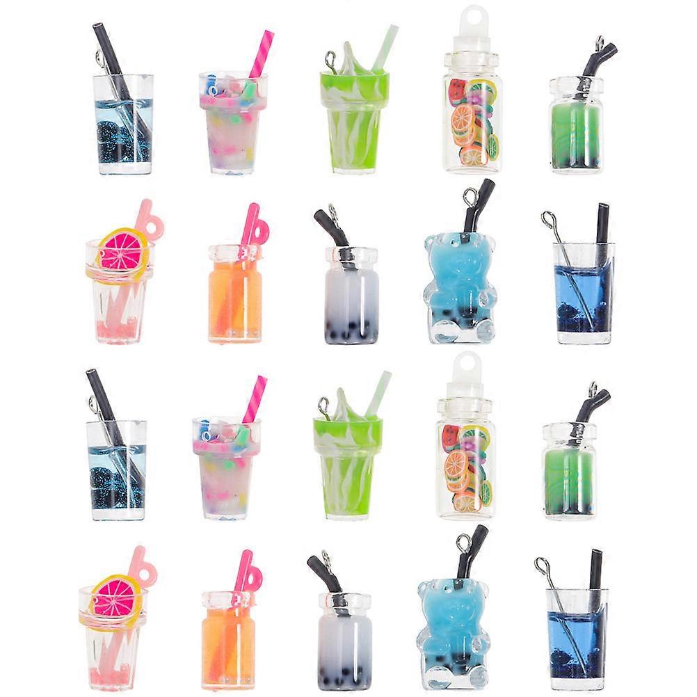 Assorted Bottle Necklace Charms for Jewelry Making with 100Pcs