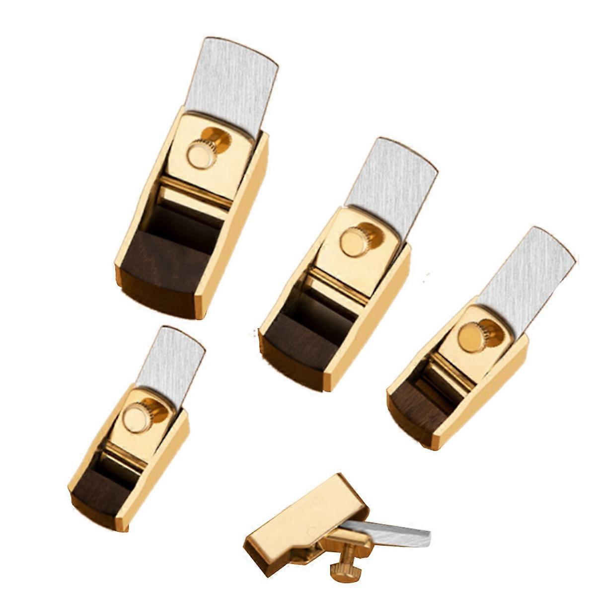 5PCSバイオリン真鍮ラップ凸型HSSカッターブレードギターフラットボトムプレーンプレーナー、木工修理DIYツールパーツ